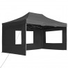 Carpa plegable con paredes aluminio gris antracita 4.5x3 m 2