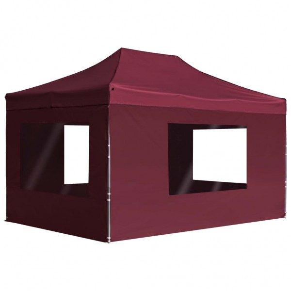 Carpa plegable profesional y paredes aluminio rojo tinto 4.5x3m D