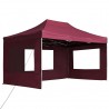 Carpa plegable profesional y paredes aluminio rojo tinto 4.5x3m 2