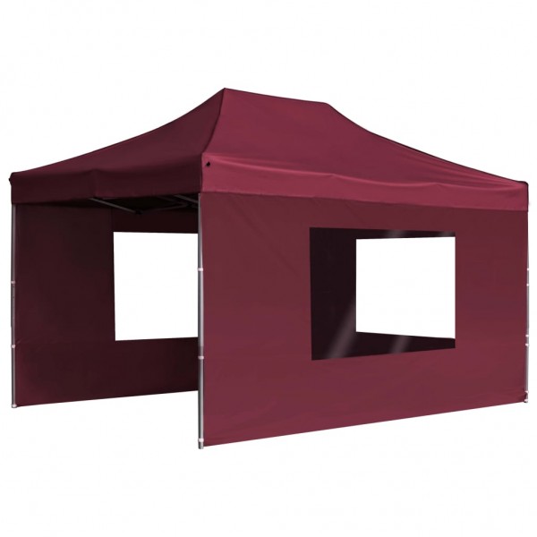 Carpa plegable profesional y paredes aluminio rojo tinto 4.5x3m M 3