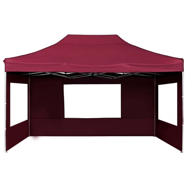 Carpa plegable profesional y paredes aluminio rojo tinto 4.5x3m M 4