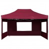 Carpa plegable profesional y paredes aluminio rojo tinto 4.5x3m 4