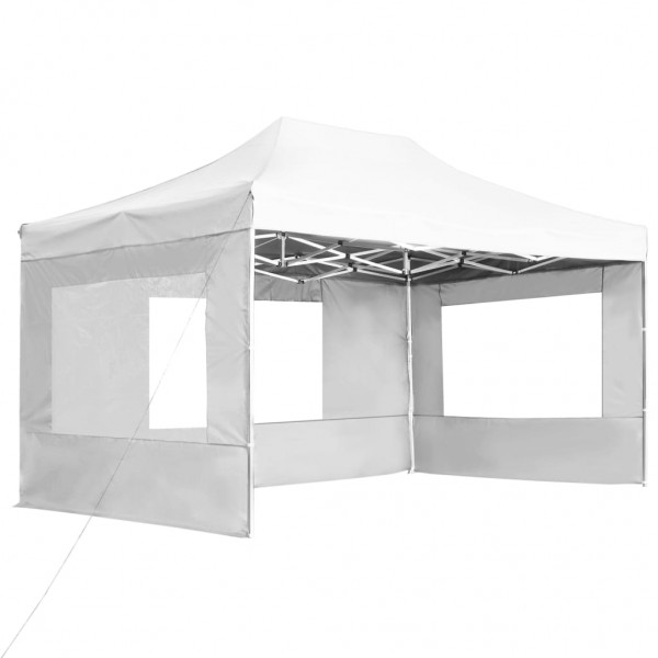Carpa plegable profesional con paredes aluminio blanca 4.5x3 m M 2