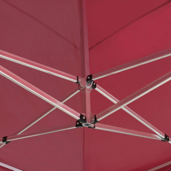 Carpa plegable profesional de aluminio rojo vino tinto 6x3m M 2