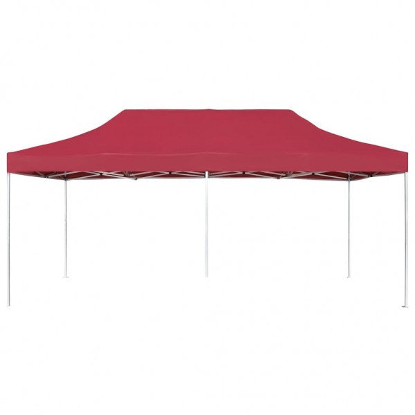 Carpa plegable profesional de aluminio rojo vino tinto 6x3m M 4