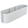Arriate de acero galvanizado plateado 320x80x81 cm 1