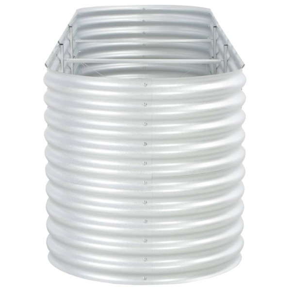 Arriate de acero galvanizado plateado 320x80x81 cm M 5