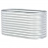 Canteiro elevado de jardim aço galvanizado 160x80x81cm prateado 4