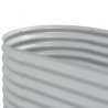 Canteiro elevado de jardim aço galvanizado 160x80x81cm prateado 5