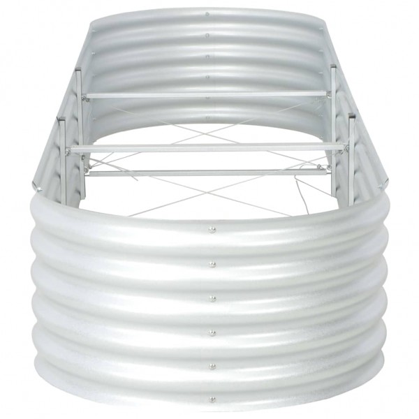 Arriate de acero galvanizado plateado 320x80x44 cm M 3