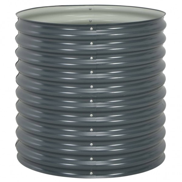 Arriate de acero galvanizado gris 80x80x81 cm D