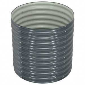 Arriate de acero galvanizado gris 80x80x81 cm H