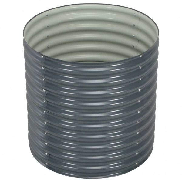 Arriate de acero galvanizado gris 80x80x81 cm M 2