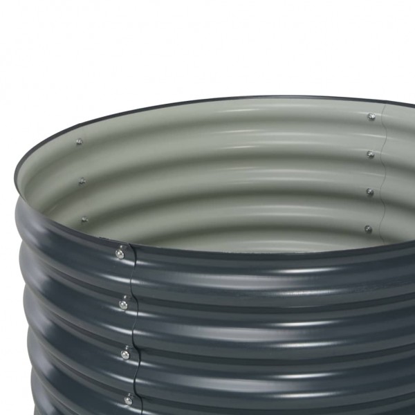 Arriate de acero galvanizado gris 80x80x81 cm M 4