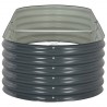 Canteiro elevado de jardim aço galvanizado 240x80x44cm cinzento 3
