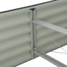 Canteiro elevado de jardim aço galvanizado 240x80x44cm cinzento 5