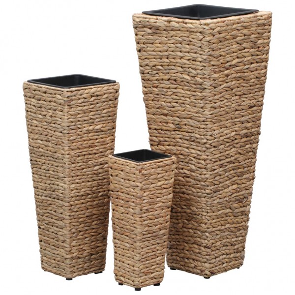 Vasos/floreiras 3 pcs jacinto de água castanho M 4