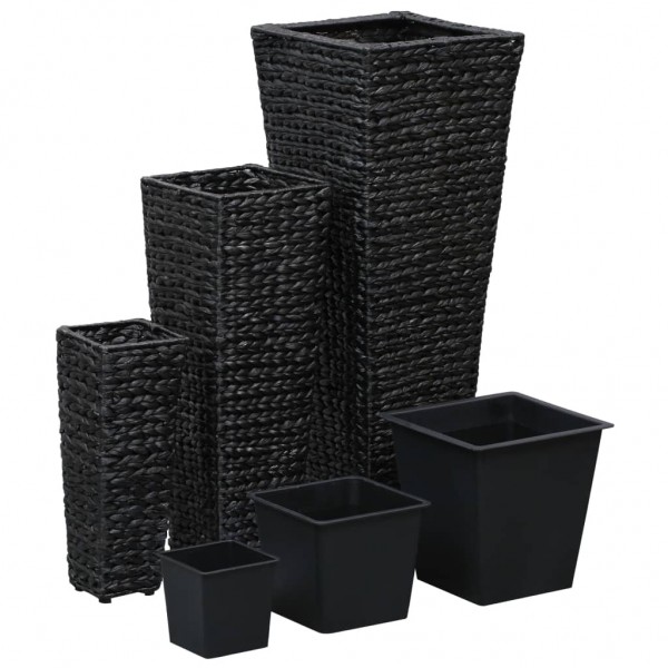 Vasos/floreiras 3 pcs jacinto de água preto M 2