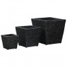 Conjunto de arriates 3 piezas jacinto de agua negro 1