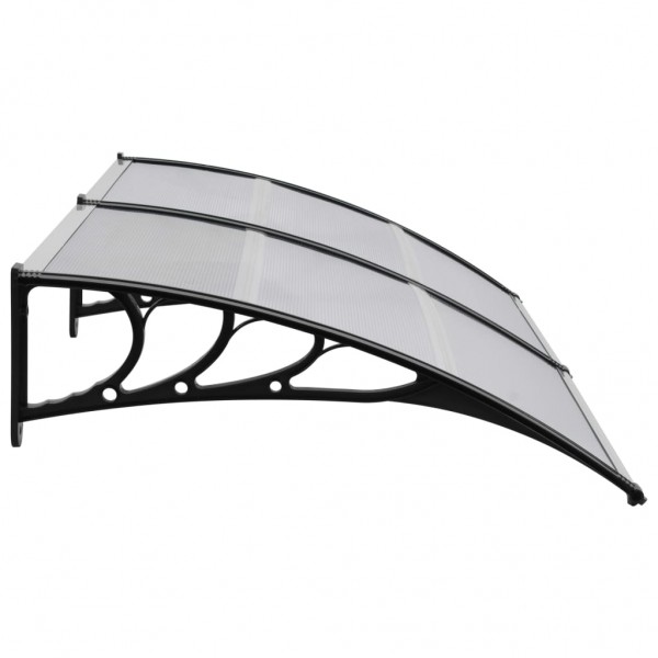 Marquesina para puerta PC negro 200x100 cm M 3