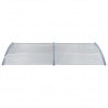 Marquesina para puerta PC gris 200x100 cm 2