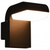 Candeeiro de parede LED de exterior 9 W preto oval 1