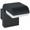 Candeeiro de parede LED de exterior 9 W preto oval 2
