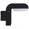 Candeeiro de parede LED de exterior 9 W preto oval 3