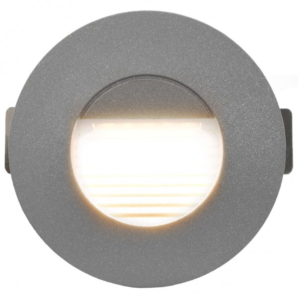 Lámparas LED de pared para jardín 6 uds. redonda plateada 5 W M 4