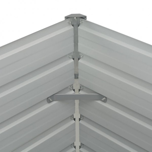 Canteiro de jardim elevado 160x80x77cm aço galvanizado castanho M 2