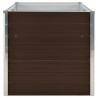 Canteiro de jardim elevado 160x80x77cm aço galvanizado castanho 5