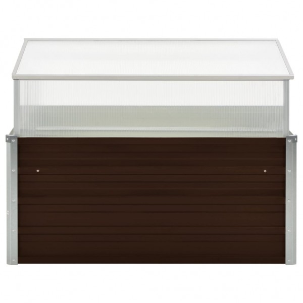 Estufa 100x100x85 cm aço galvanizado castanho M 4