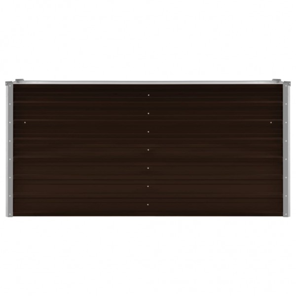 Canteiro elevado de jardim aço galvanizado 160x40x77cm castanho M 4