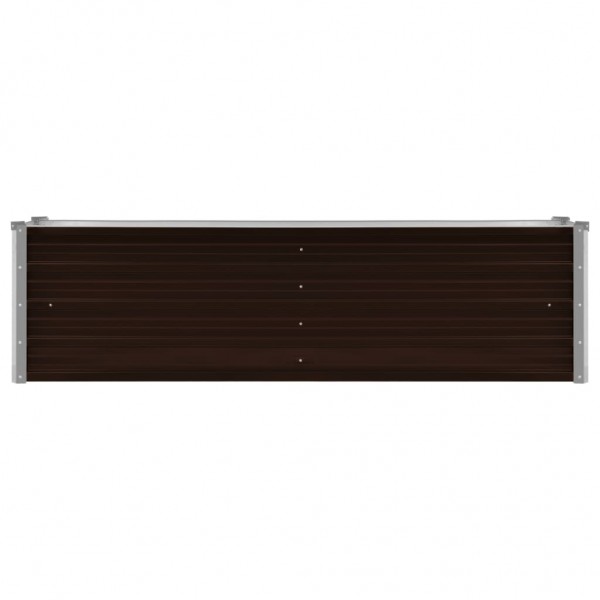 Arriate de acero galvanizado marrón 160x40x45 cm M 4