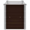 Canteiro elevado de jardim aço galvanizado 160x40x45cm castanho 5