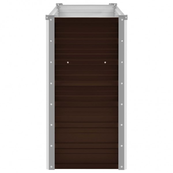 Arriate de acero galvanizado marrón 100x40x77 cm M 5