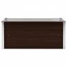 Canteiro elevado de jardim aço galvanizado 100x40x45cm castanho 4