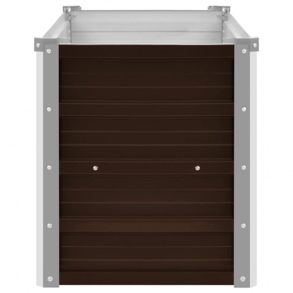 Arriate de acero galvanizado marrón 100x40x45 cm M 5