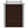 Canteiro elevado de jardim aço galvanizado 100x40x45cm castanho 5