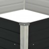 Canteiro jardim elevado 129x129x45 cm aço galvanizado antracite 4