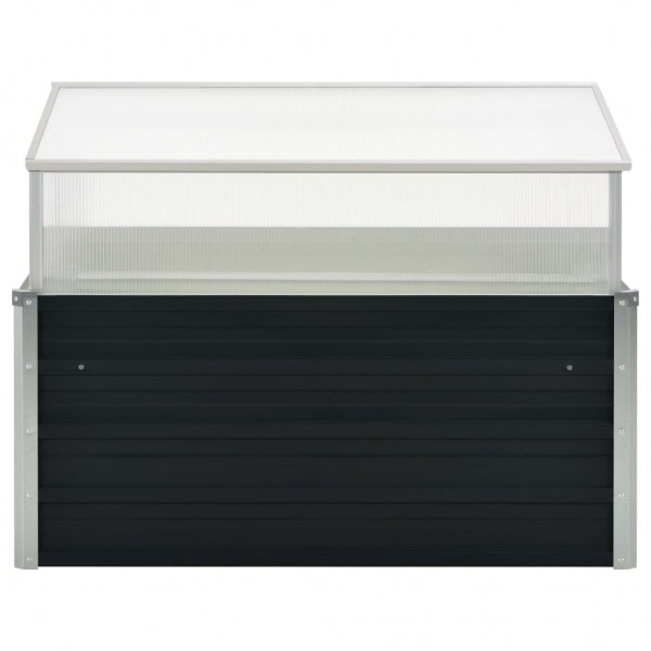 Invernadero de acero galvanizado gris antracita 100x100x77 cm M 3