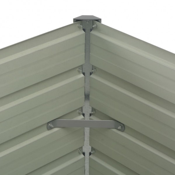 Jardinera elevada acero galvanizado gris antracita 100x100x77cm M 5