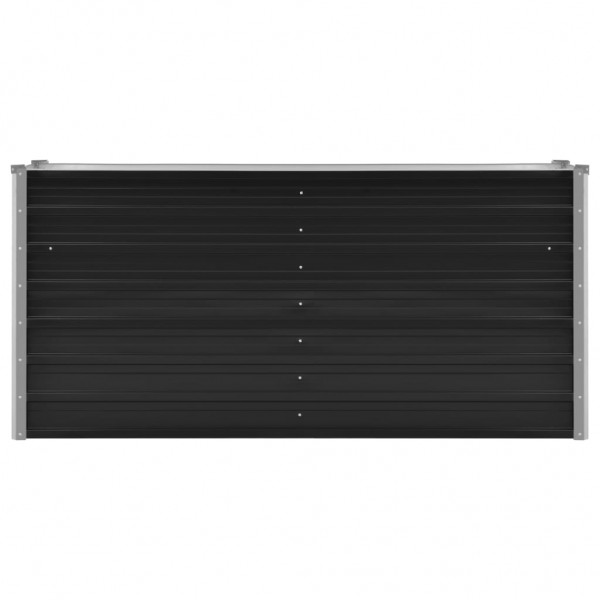 Canteiro elevado jardim aço galvanizado 160x40x77cm antracite M 4