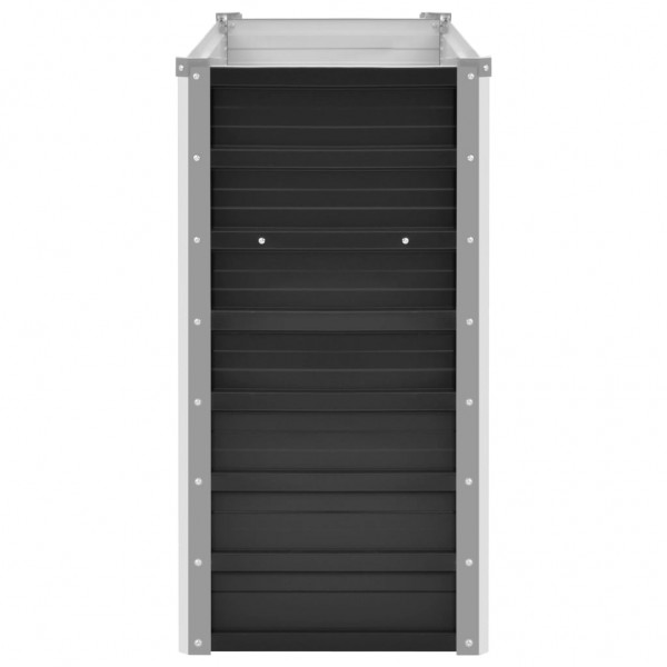 Canteiro elevado jardim aço galvanizado 160x40x77cm antracite M 5