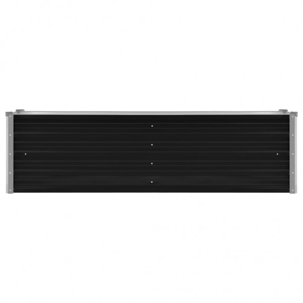 Arriate de acero galvanizado gris antracita 160x40x45 cm M 4