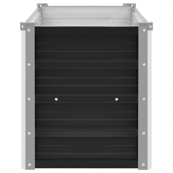 Arriate de acero galvanizado gris antracita 100x40x45 cm M 5