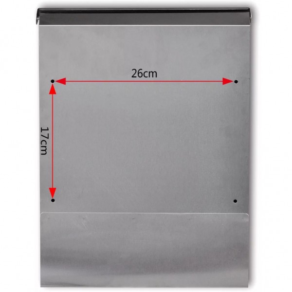 Caixa correio de aço inoxidável M 5