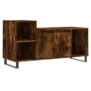 Mueble para TV madera contrachapada roble ahumado 100x35x55 cm H