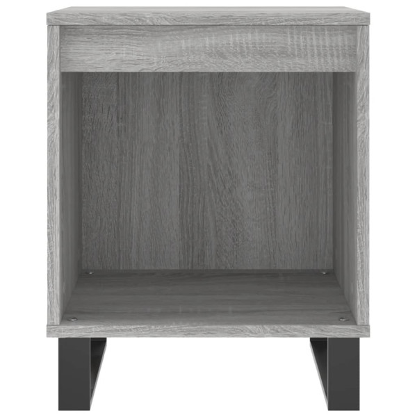 Mesita de noche 2 uds madera ingeniería gris Sonoma 40x35x50 cm M 5
