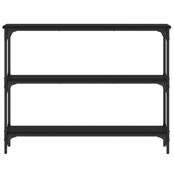 Mesa consola madera de ingeniería negra 100x22.5x75 cm M 4